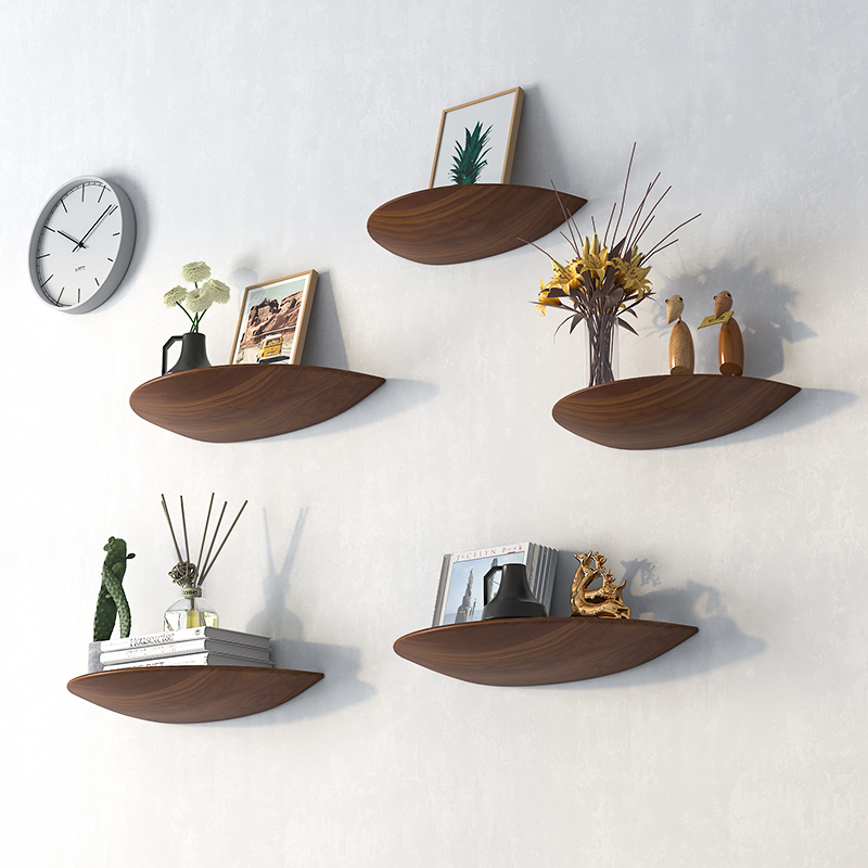 Home Decor Ikea - Wooden Semicircle Wall Shelf Background Wall