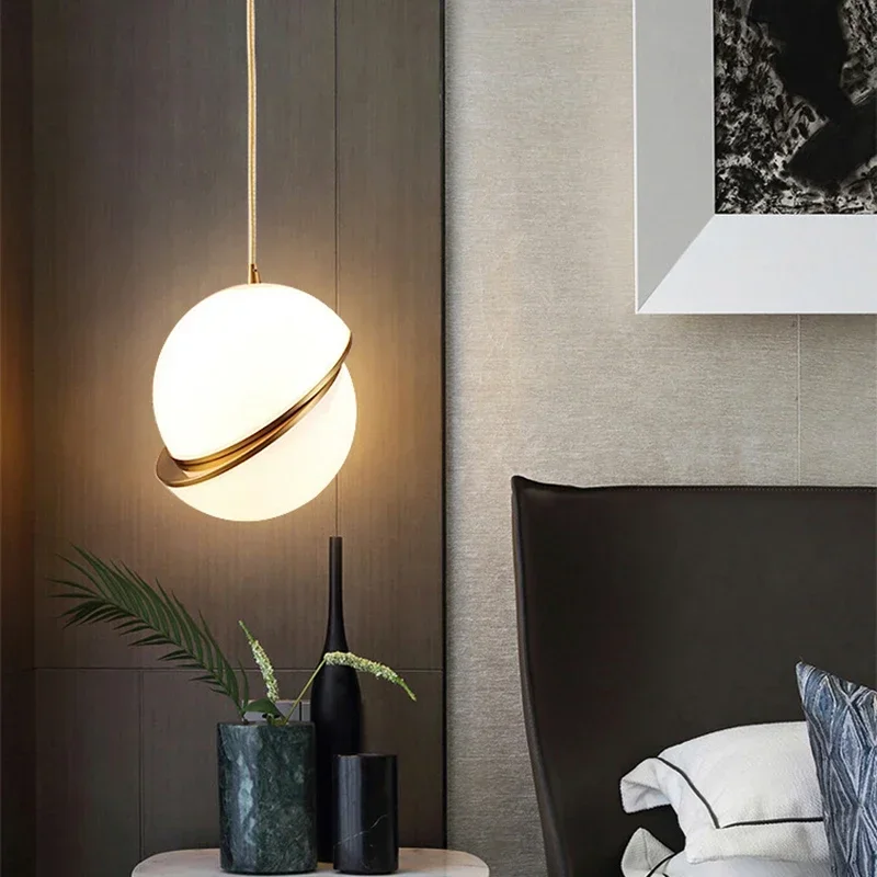 Hanging Moon Lamp - Nordic Ball shape LED Pendant Light