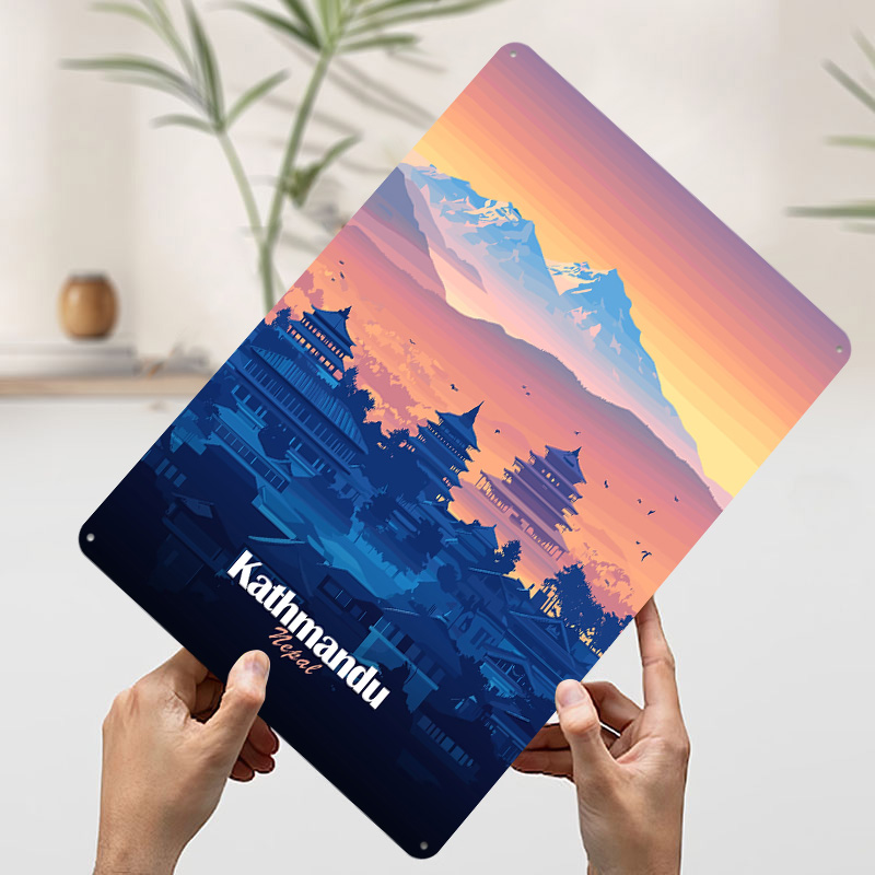 Kathmandu Skyline 3D Printed T - Home Decor Kathmandu recension och pris