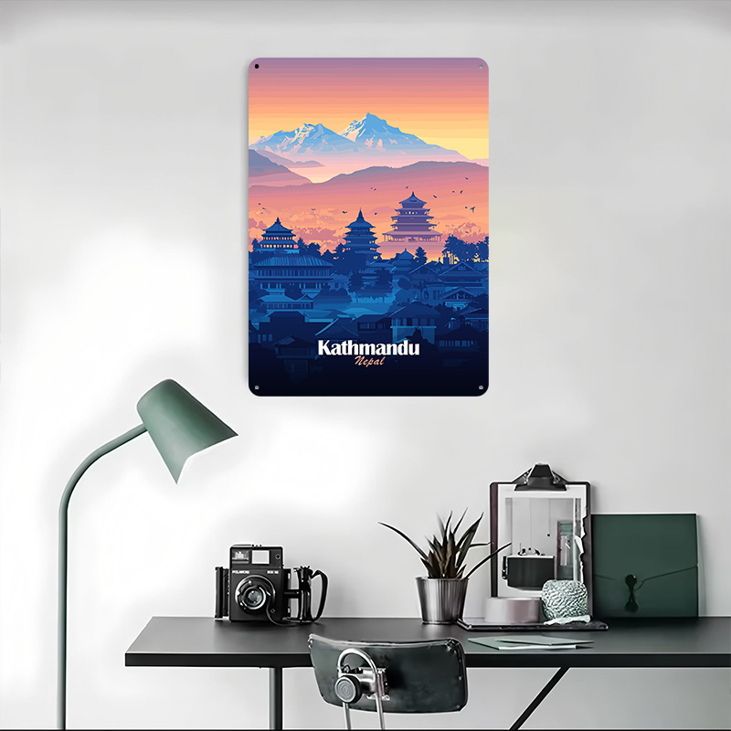 Kathmandu Skyline 3D Printed T - Home Decor Kathmandu recension och pris