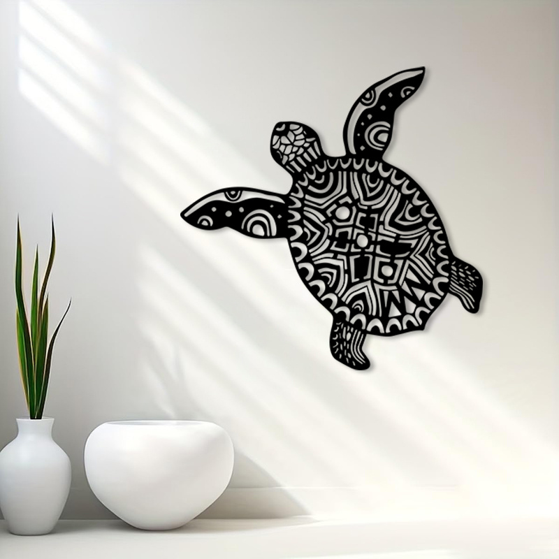 Sea Turtle Iron Metal Wall Art - Home Decor Nautical recension och pris