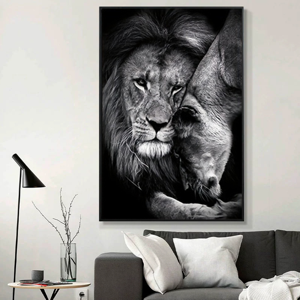 3pcs Modern Lion Family Canvas - Home Decor Ikea recension och pris