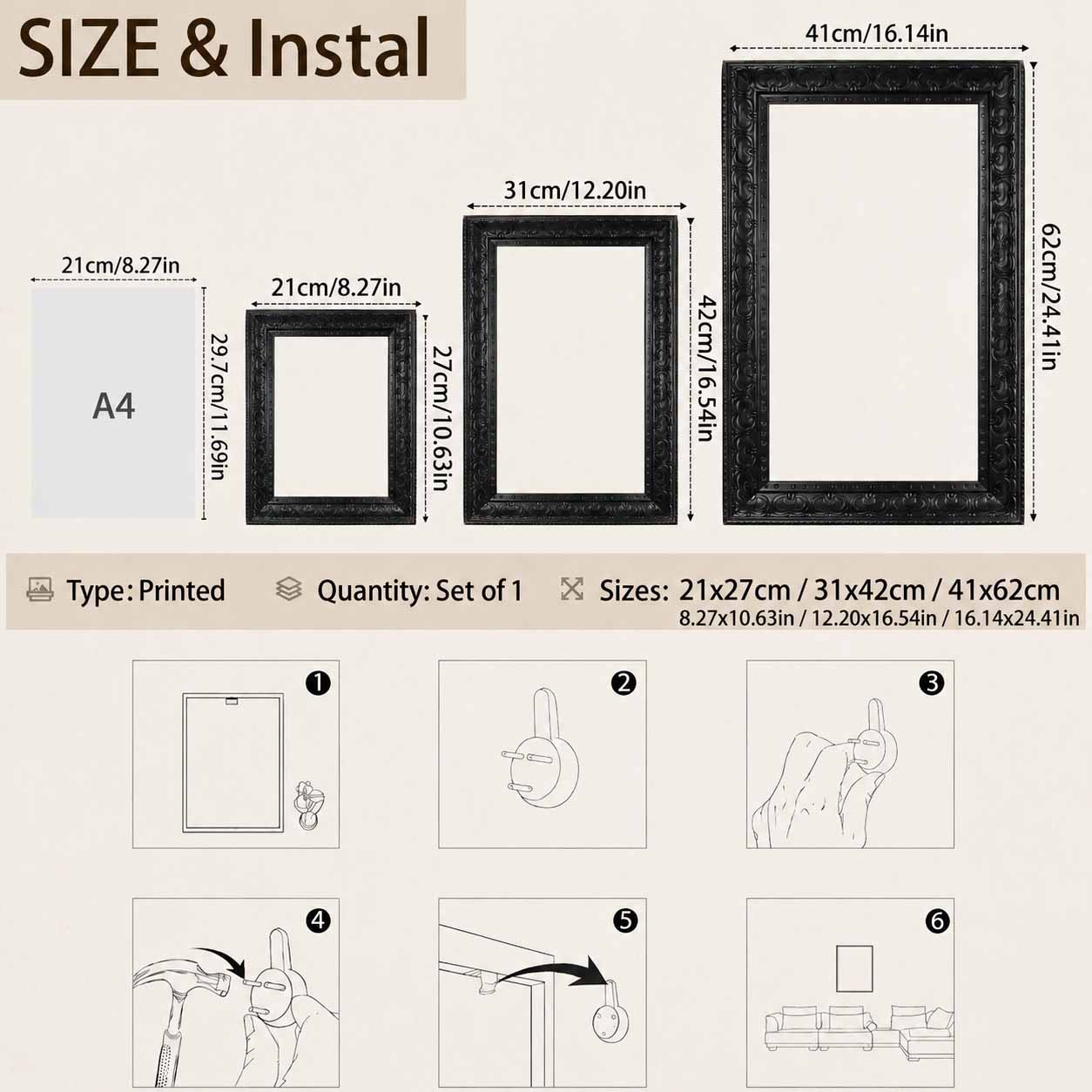 Halloween Wall Art, Framed Can - Geometric Wall Art recension och pris