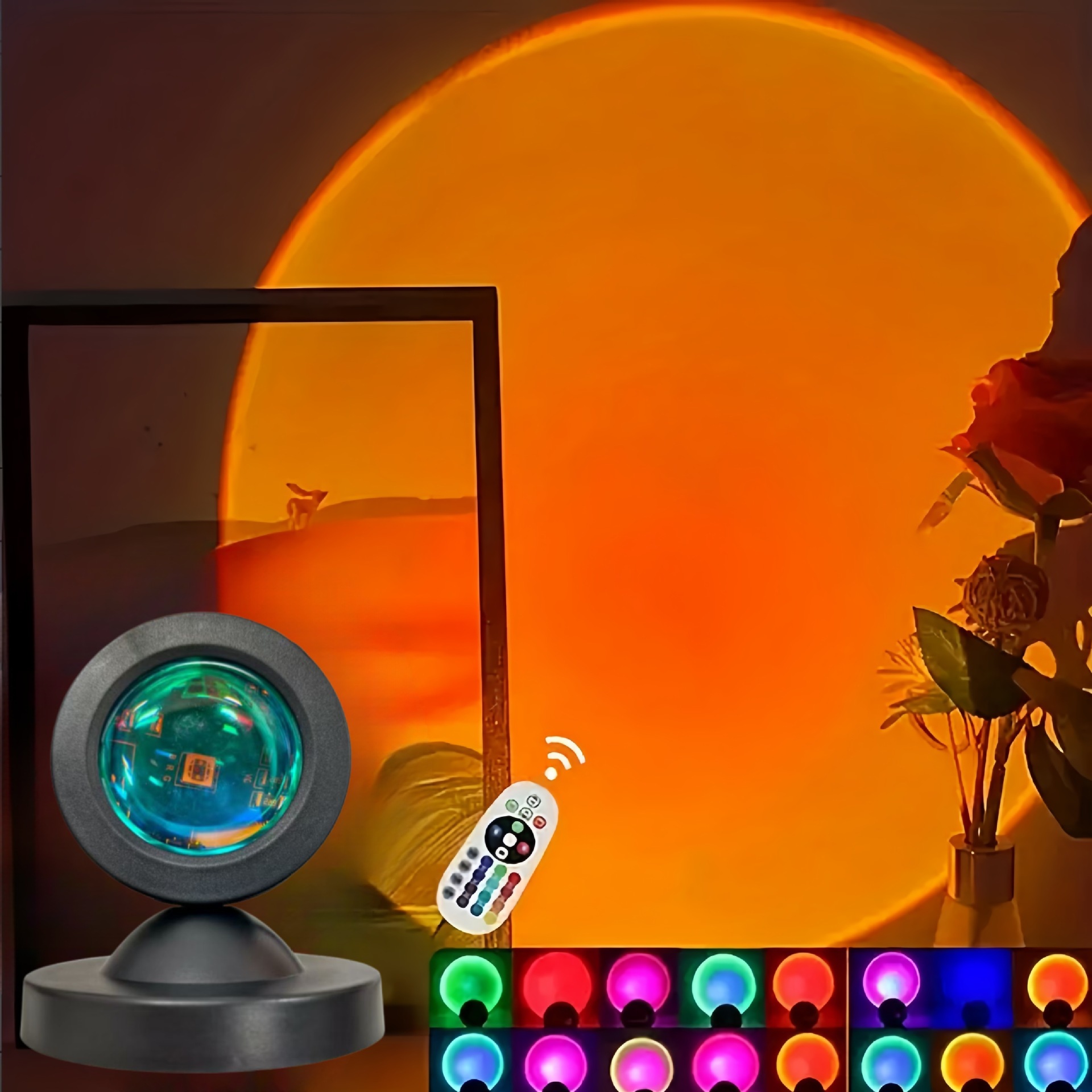 1pc Vibrant Sunset Projection  - Home Decor Ikea recension och pris