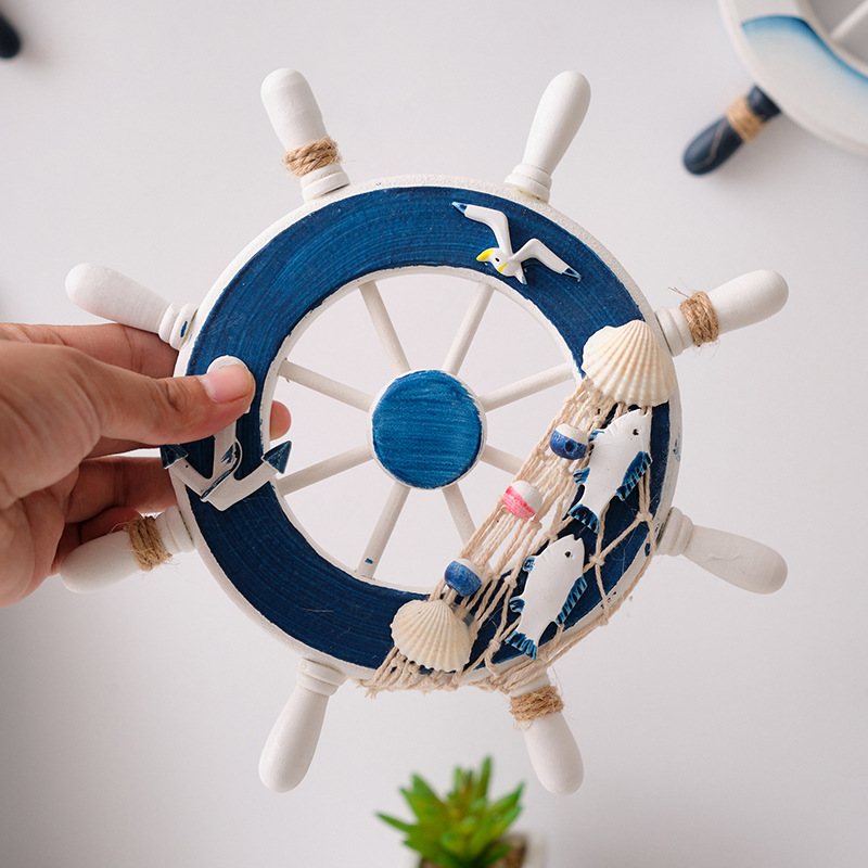 Mediterranean Style Wooden Shi - Home Decor Nautical recension och pris
