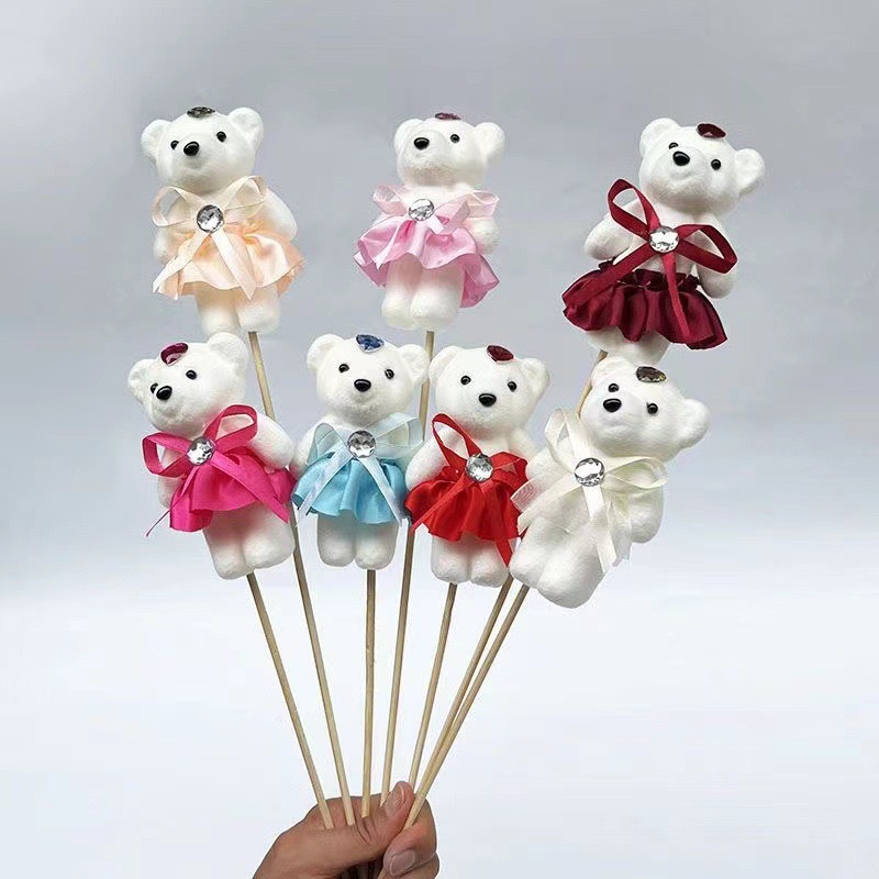 10pcs/Bag Bouquet Bear Ice Cre - Home Decor Flowers recension och pris