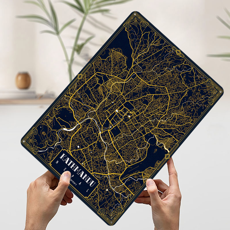 Kathmandu City Map Gold 3D Tex - Home Decor Kathmandu recension och pris