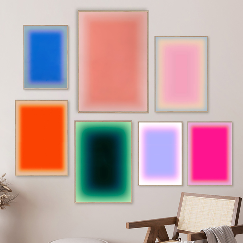 Gradient Art Print Colourful A - Geometric Wall Art recension och pris