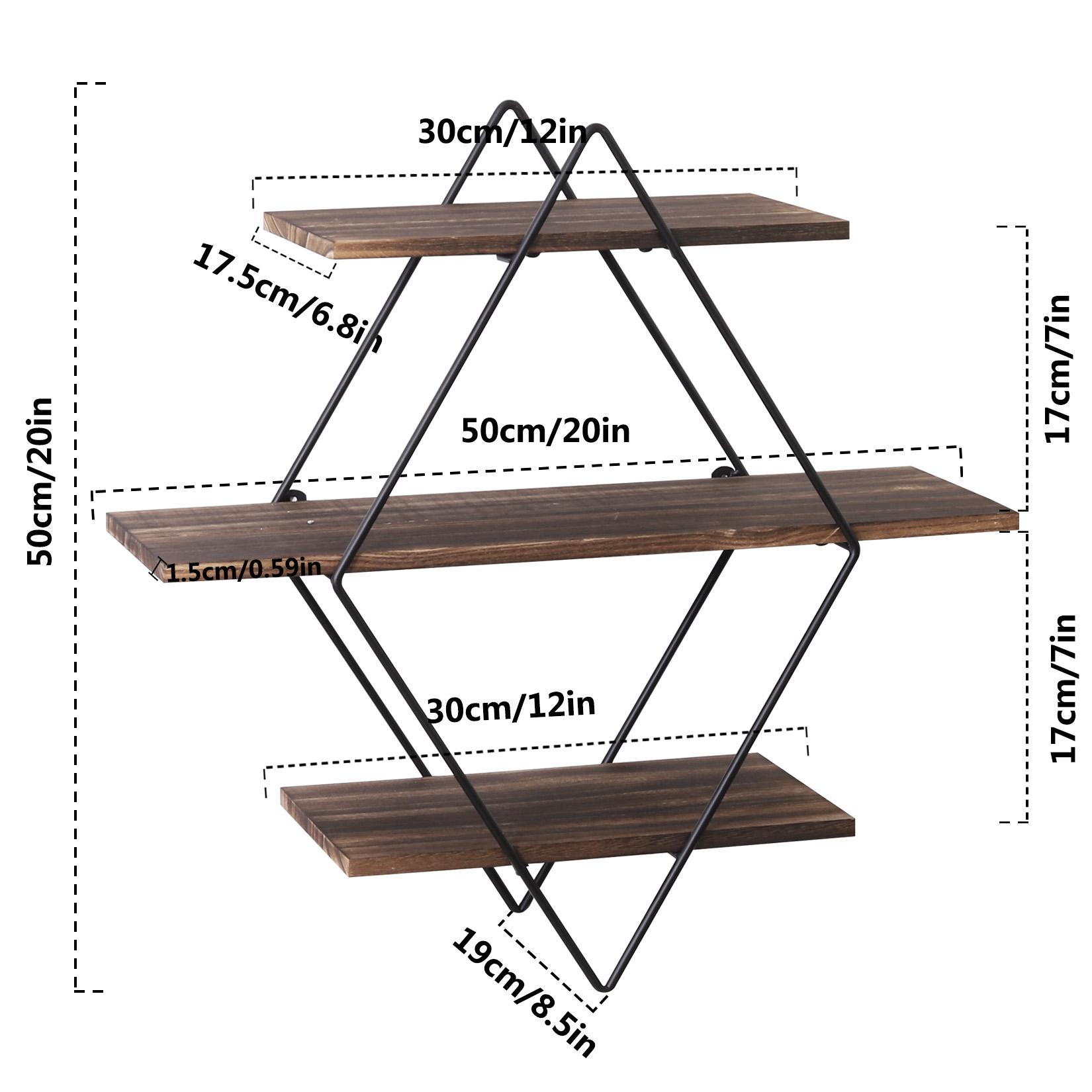 Wall Mounted Rustic Floating S - Home Decor Ikea recension och pris