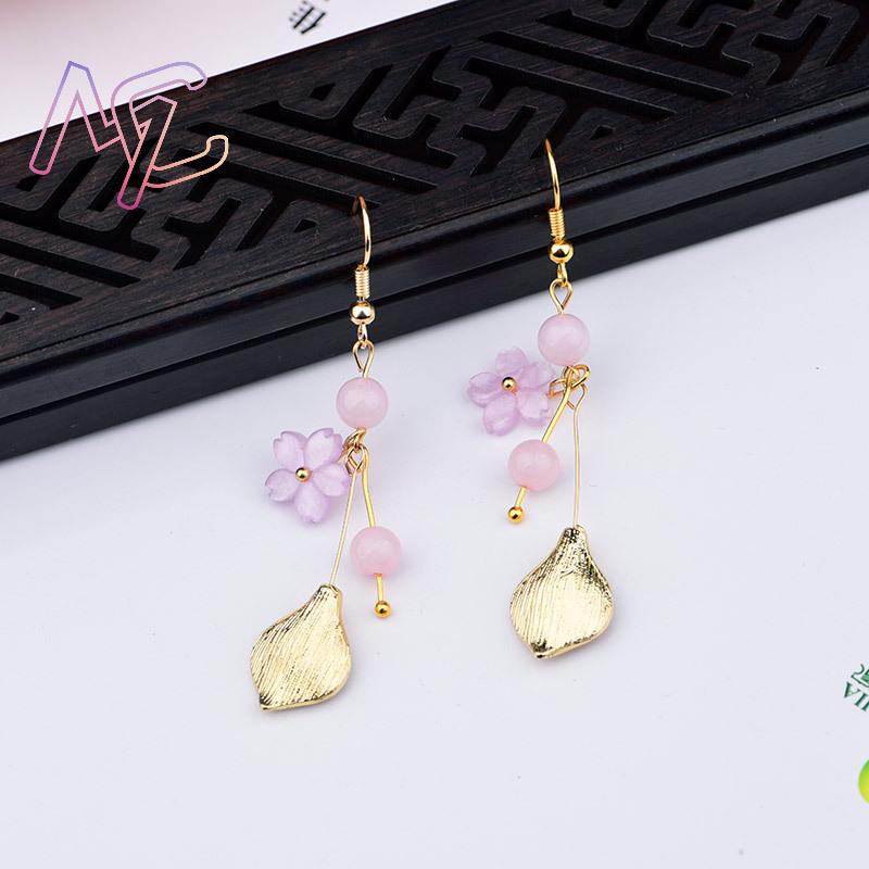 Pink Natural Jade Flower Earri - Home Decor Flowers recension och pris