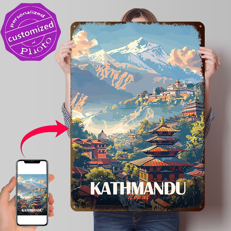 Kathmandu Nepal Cityscape Post - Home Decor Kathmandu recension och pris