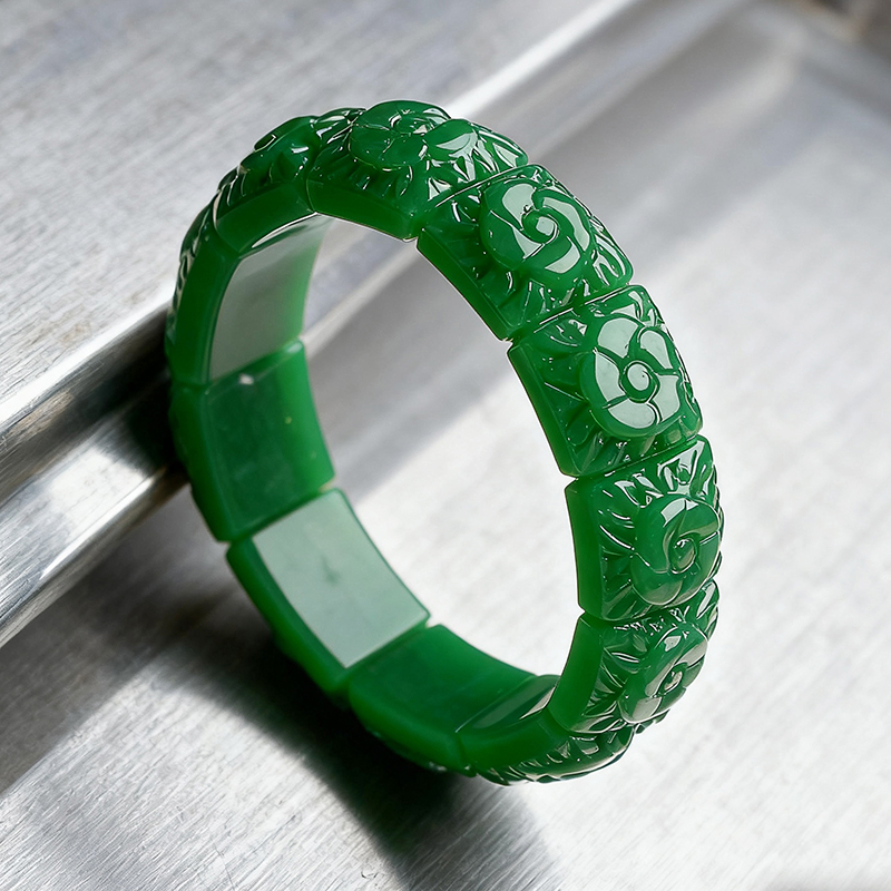 Real Jade Flower Bracelet Bang - Home Decor Flowers recension och pris