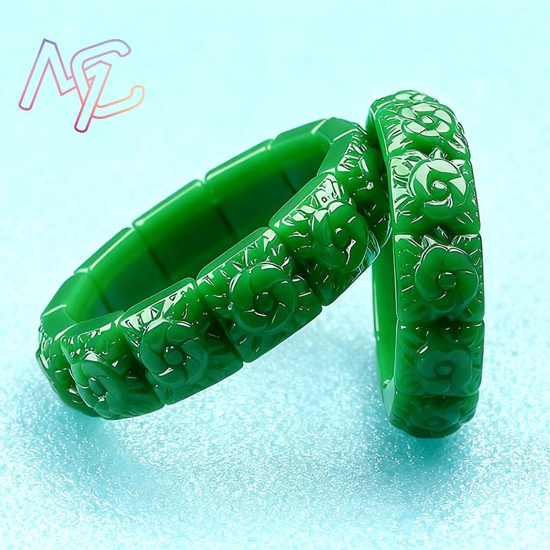 Real Jade Flower Bracelet Bang - Home Decor Flowers recension och pris