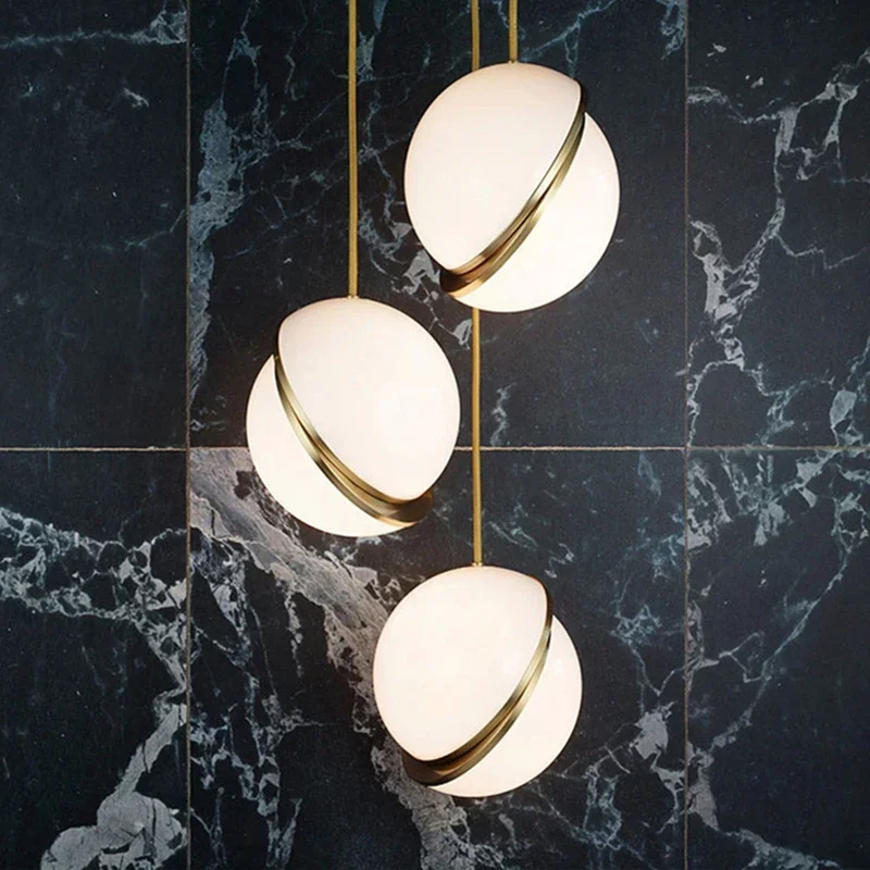 Nordic Ball shape LED Pendant  - Hanging Moon Lamp recension och pris
