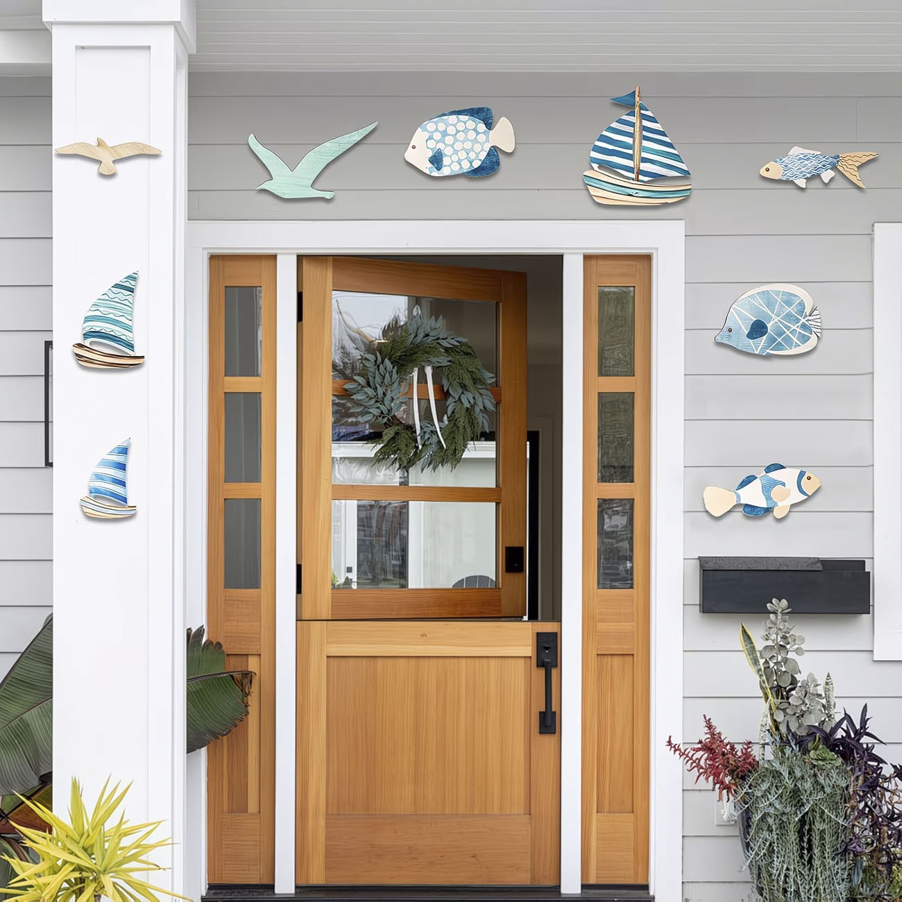 9Pcs Tropical Fish Seagull Sai - Home Decor Nautical recension och pris