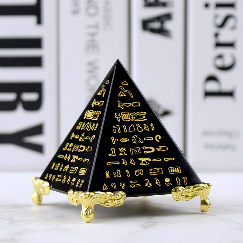 Egypt Crystal Obsidian Pyramid - Home Decor Egypt recension och pris