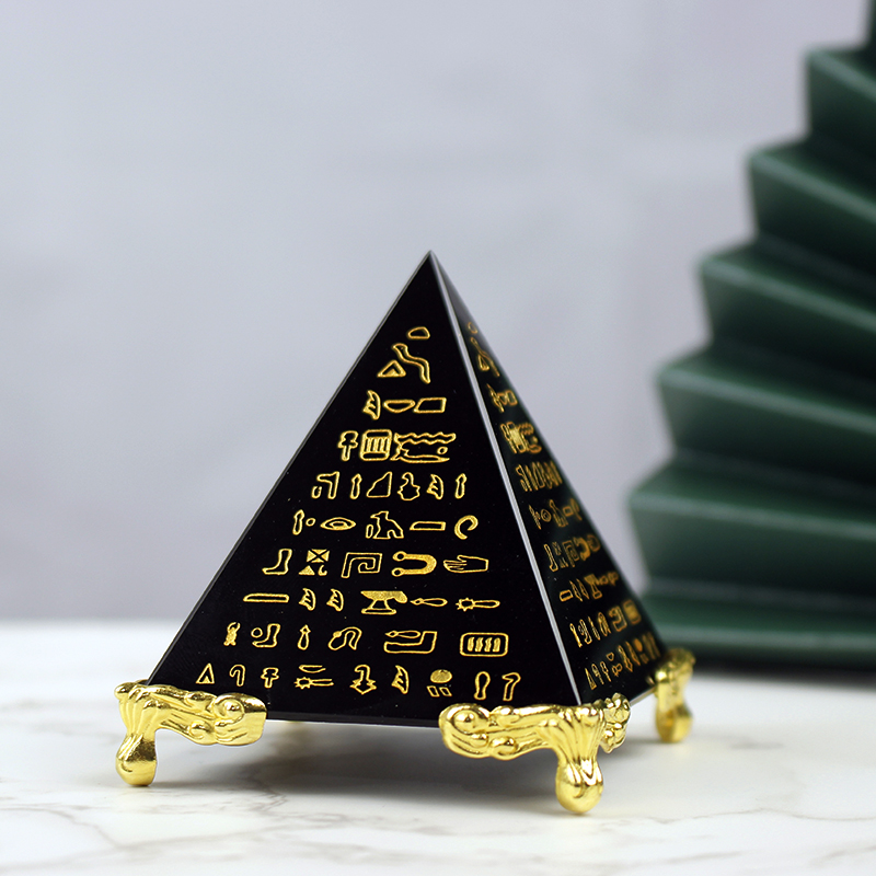 Egypt Crystal Obsidian Pyramid - Home Decor Egypt recension och pris