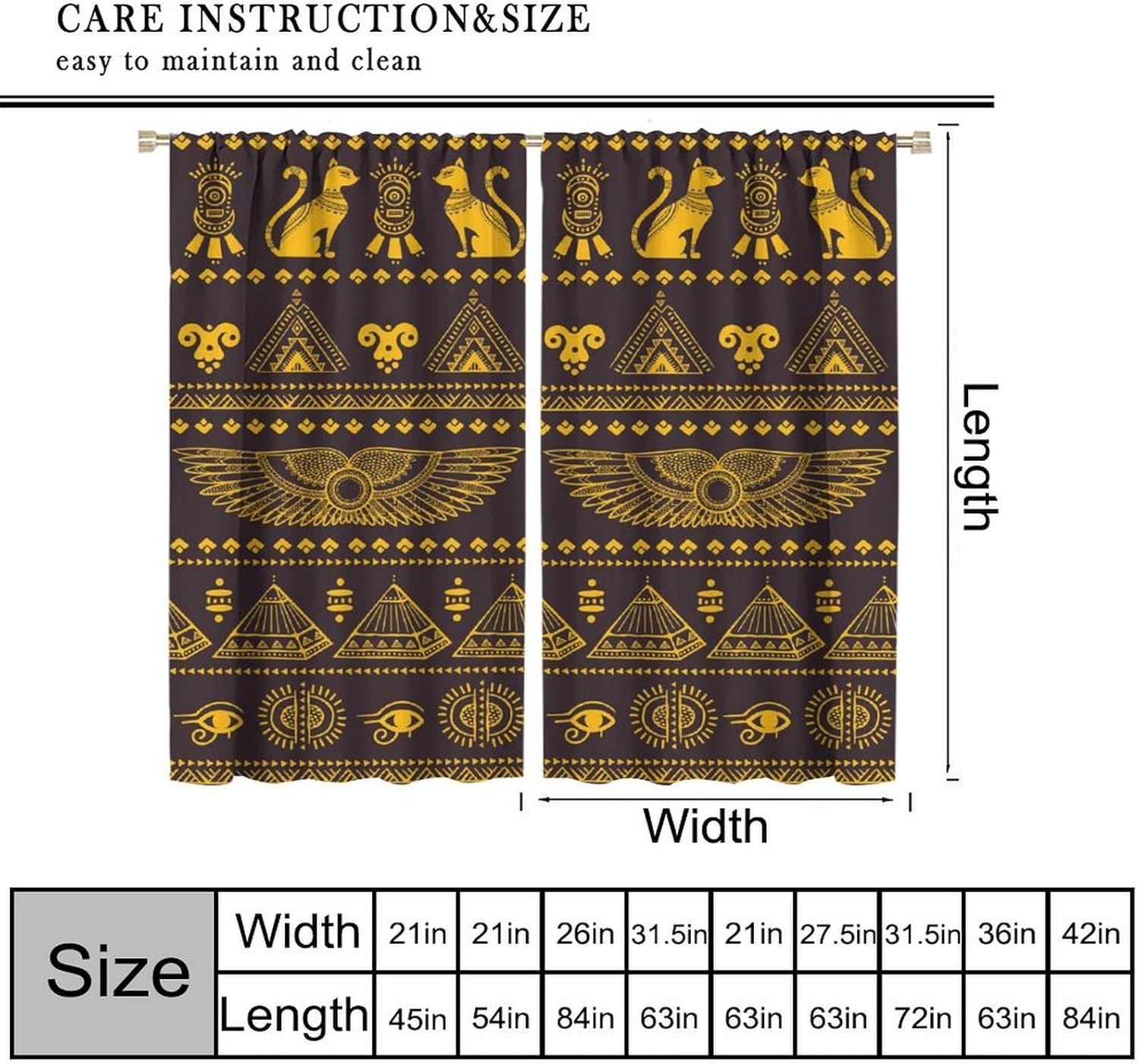 Mystic Ancient Egyptian Curtai - Home Decor Egypt recension och pris