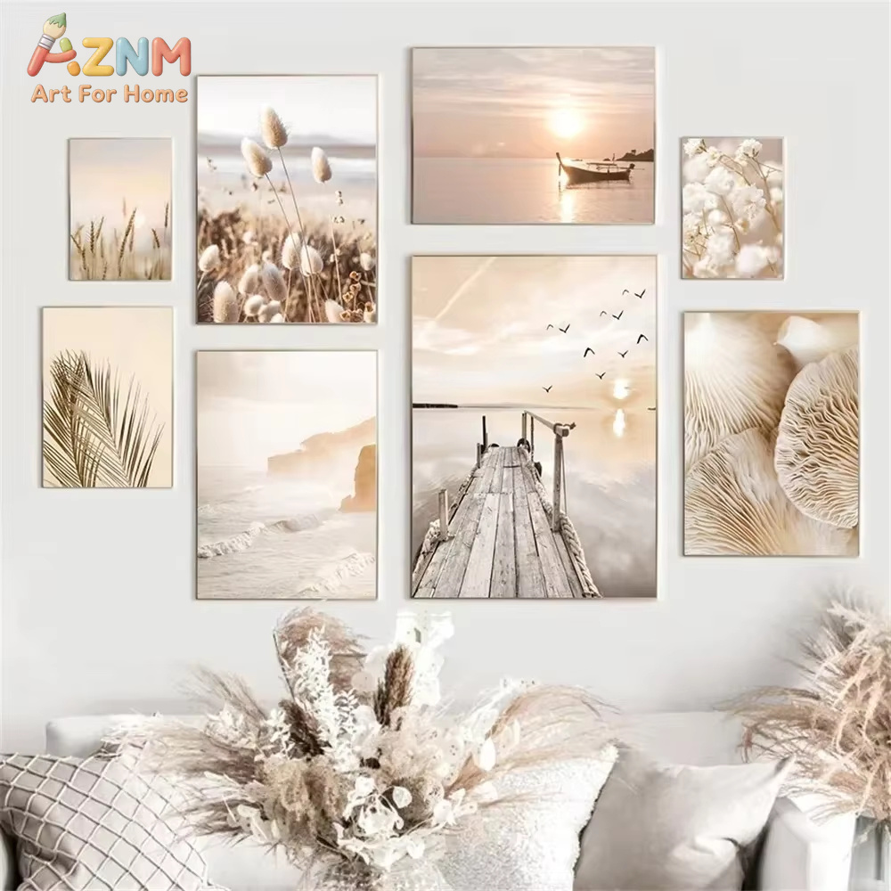 Sunset Sea Lake Boat Bridge Ca - Home Decor Nautical recension och pris