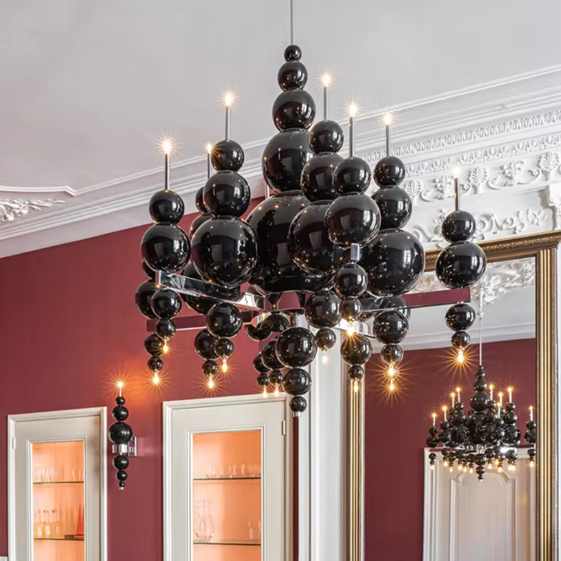Luxury Living Room Black Chand - Hanging Moon Lamp recension och pris